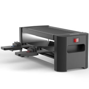 Grill électrique ANDONG pour 2 personnes avec plaque antiadhésive ou en pierre, planche mécanique en acier laminé à froid ou en ardoise - Product Image 5