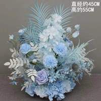 Guirlande de fleurs artificielles en soie pour mariage, couronne de feuilles d'eucalyptus vertes, centre de table, arrangement floral pour la scène en T