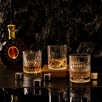 Kostenlose Probe: Klassische Kristall-Whiskygläser mit Gravur, drehbarer Tumbler, bleifrei, luxuriös für den Hausgebrauch und als Geschenk