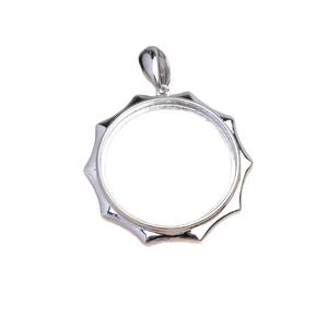 Accesorio para Joyería de Perlas, Plata S925, 20.6-20.9mm, Colgante Marbella, Base Vacía, Superficie Lisa, Dijes Finos -6068 - Product Image 4