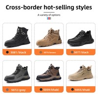 Chaussures de sécurité d'hiver respirantes pour hommes, anti-choc, avec embout en acier et résistantes à la perforation, pour semelles souples, modèle transfrontalier