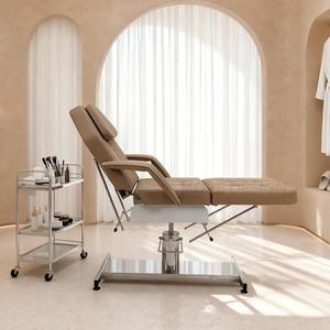 Lit de beauté multifonctionnel réglable pour le visage, la tête et le corps, en cuir, facile à nettoyer, pour salon de <span class=keywords><strong>spa</strong></span>, manucure, pédicure, <span class=keywords><strong>massage</strong></span> - Product Image 1