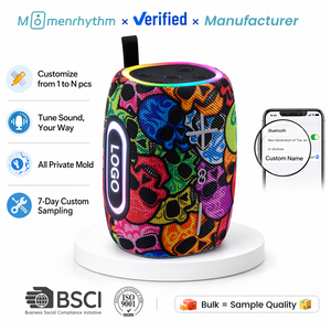 Altavoz Bluetooth Portátil Personalizado OEM ODM con Diseño de Tela, Radio FM RGB, Bajos Estéreo, Recargable, Regalo Corporativo, Obsequio al por Mayor - Product Image 1