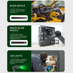 Plumero de aire inalámbrico portátil potente de 15000mAh con luz LED, plumero de aire con Motor sin escobillas para campamento, coche Barbecu - Product Image 3