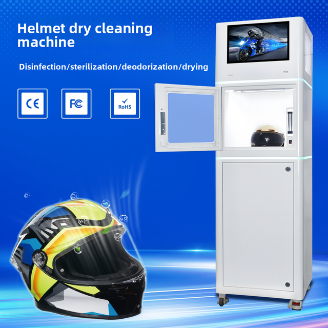 Automatic Motorcycle Double Helmet Dry Cleaning Machine Disinfection Steam Motorcycle Helmet Cleaning Vending Machine