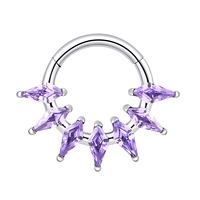 Boucles d'oreilles clicker en titane plaqué or ASTM F136 Eternal Metal pour enfants, cadeau de mariage, piercing corporel
