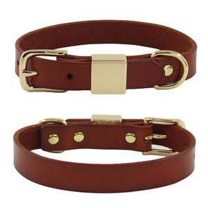 Correa de cuero suave resistente al desgaste para perro y gato, <span class=keywords><strong>Collar</strong></span> resistente y duradero, cómodo y a la moda - Product Image 5