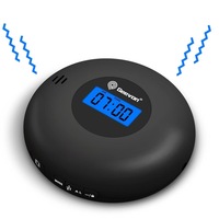 Despertador con Vibración Fuerte y Luz, Modelo 0607, Fácil de Transportar, Dispositivo de Despertador para Personas Sordas y Mudos, Dormitorios Estudiantiles