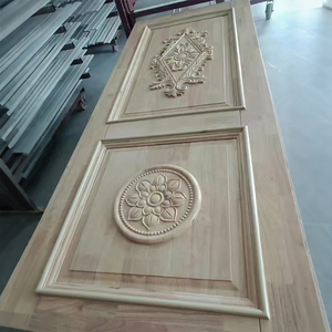 ประตูไม้เนื้อแข็งสไตล์ยุโรปประตูแกว่งและบานเลื่อนเข้าห้องนอนประตูไม้ด้านในห้องน้ำเคลือบด้วยธรรมชาติ - Product Image 4