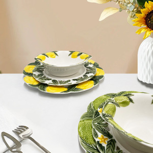 SYL <span class=keywords><strong>Assiette</strong></span> en céramique citron style européen Bol créatif Vaisselle ménagère Fruits Table basse <span class=keywords><strong>Assiette</strong></span> à dessert - Product Image 5