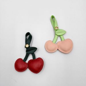Multi-Purpose PU Leather Cherry <b>Bag</b> <b>Charm</b> Cute Fruit Keychain Versatile Fruit Pendant for <b>Bags</b> Keys Cars & Gifts - Product Image 3