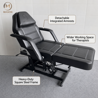 Fauteuil de Soin Électrique Professionnel à 1 Moteur pour Salon de Beauté et Spa, Chaise de Tatouage Moderne Réglable, Option Salon, Blanc/Noir