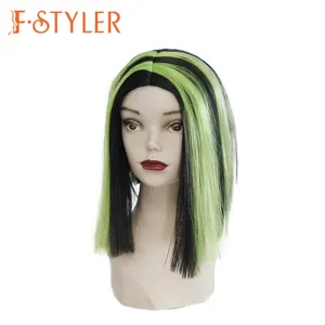 FSTYLER-pelucas para Halloween Carnaval, gran oferta, venta al por mayor, personalización de fábrica, pelucas de fiesta a la moda