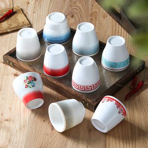 Xiangyuan melamine tableware cups, restaurant tea cups, creative and shatterproof cups, imitation porcelain <b>plastic</b> water cups, - Product Image 2