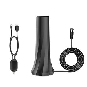 <span class=keywords><strong>Antenne</strong></span> <span class=keywords><strong>TV</strong></span> intérieure intelligente numérique DVB-T HD avec câble en plastique de 5m Gain 25DB 75 Signal fort Support mural UHF/VHF - Product Image 2