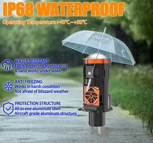 Mô Hình Mới Y5MT Im Lặng Fan 100W 10000LM 15V 6000K H4 3570 5050 Chip Siêu Sáng Xe Máy Xe Máy <span class=keywords><strong>LED</strong></span> Máy Chiếu <span class=keywords><strong>Mini</strong></span> Ống Kính - Product Image 3