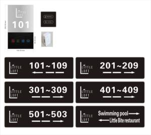 Nouveau 2026 DSYMBOL Offre Spéciale Plaque de Porte Intelligente pour Hôtel OEM avec Numéro de Chambre LED, Panneau DND MUR et Interrupteur - Product Image 2