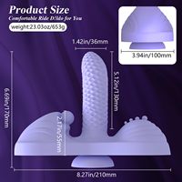 Sitz- und Reit-Vibrator mit Heizfunktion, Stoßfunktion, G-Punkt-, Anal- und Klitoris-Stimulator, Strap-on Dildo-Vibrator für Frauen