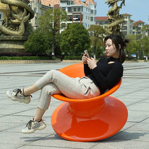 <span class=keywords><strong>Sedia</strong></span> Girevole in Fibra di Vetro, <span class=keywords><strong>Sedia</strong></span> <span class=keywords><strong>a</strong></span> Spirale Creativa per Bambini, Sedile Girevole <span class=keywords><strong>a</strong></span> 360 Gradi, Sgabello per Allenamento di Integrazione Sensoriale - Product Image 4