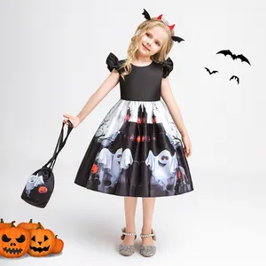 MQATZ Kleinkind Baby Mädchen Halloween Outfits Tüll Tutu Kleid Party Prom Kleid Outfit Vampir Hexe Kostüm