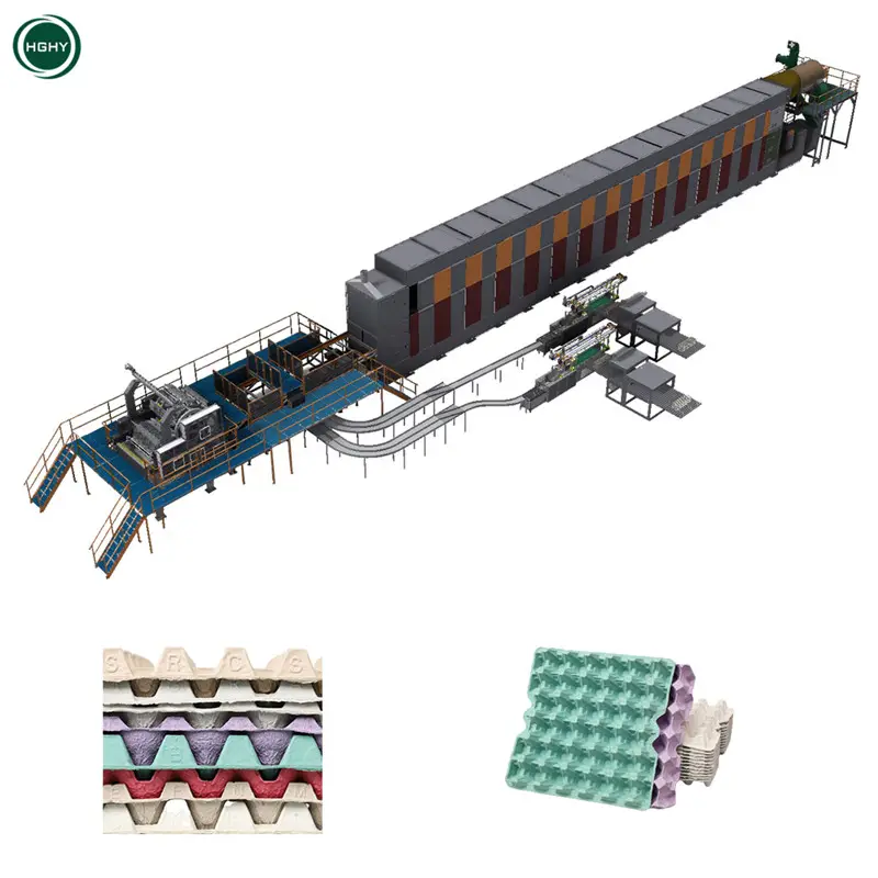 Caja automática de almacenamiento de cartón para huevos, máquina de fabricación de bandejas de huevos con tapa, precio de papel, venta al por mayor, línea de producción