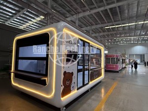 Custom Commercial Aluminum Fiberglass <b>Towable</b> Multifunctional Fast Food Carts Concession Mobile Food Truck Candy Service Rust - Product Image 3