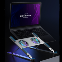 Boneruy Produits Tendances Support de Refroidissement Pliable Réglable à 8 Angles pour Ordinateur Portable et de Bureau