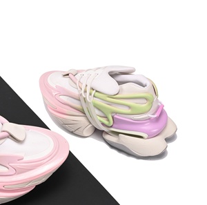 Zapatillas deportivas de plataforma para hombre, diseño retro con cordones, transpirables, serie arcoíris, con amortiguación. - Product Image 2