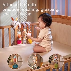 Tumama enfants lit <span class=keywords><strong>spirale</strong></span> hochets <span class=keywords><strong>jouet</strong></span> mignon lapin <span class=keywords><strong>poussette</strong></span> peluche ours suspendu hochet <span class=keywords><strong>jouet</strong></span> en peluche lapin activité bébé siège de voiture jouets - Product Image 5