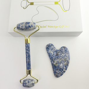 Factory Wholesale Xiuyan Facial Massage <b>Jade</b> <b>Roller</b> Gua Sha Set with Box Beauty <b>Roller</b> Guasha Rose Quartz - Product Image 3