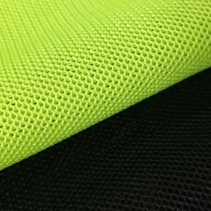 Gebreide 100% Polyester Gerecycleerde Hoge Zichtbaarheid Fluorescerende Netstof Voor Reflecterende Veiligheidsvest