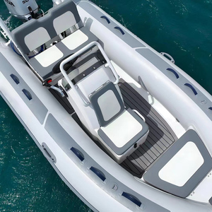 14ft 420cm coque en aluminium RIB Bateau de sauvetage PVC hypalon gonflable Bateau à rames rigide - Product Image 4