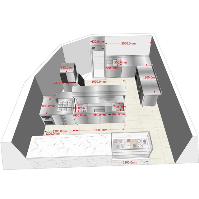 Bubble Tea Table Bar Counter Machine With Refrigeration Cabinet for Coffee Shop Equipment Commercial Operation Table
