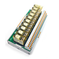 Module de relais basse consommation 10CH SMD-10DO-2CO-DRY-T/T 24VDC RJ2S-CL-A220 DPDT Rail DIN Bornier à ressort Interface PLC Shimaide