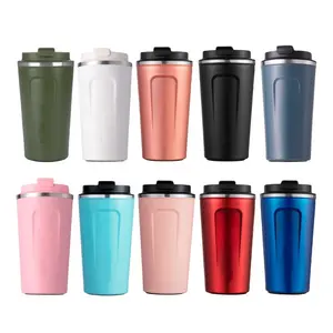custom 350ml/500ml promotion double wall insulated Stainless Steel thermal cup coffee with lid factory