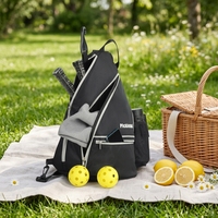 Sac à dos de sport pour pickleball de grande capacité de qualité supérieure, personnalisé, noir, imperméable, pour hommes