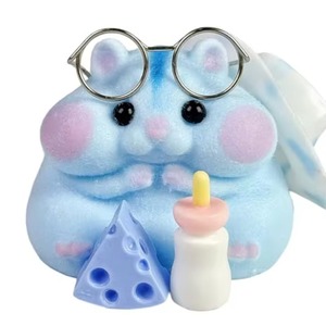 Juguete de Hámster de Peluche Hecho a Mano Merrycoo, Alivio Sensorial del Estrés para Niños, Juguete de Silicona Realista con Pelaje para la Ansiedad - Product Image 1