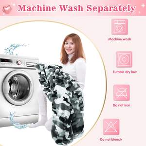 Style coréen Camouflage surdimensionné flanelle à capuche luxe usage domestique <span class=keywords><strong>couverture</strong></span> portable chaud confortable épais <span class=keywords><strong>polaire</strong></span> <span class=keywords><strong>manches</strong></span> grand - Product Image 6