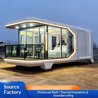 Villa Préfabriquée Portable Écologique 20ft 40ft Personnalisée, Mini Capsule Spatiale Verte, Maison Conteneur, Cabine, Pod, Maison de Luxe