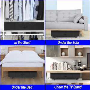 Under Bed <b>Storage</b> with Wheels Lid Metal Bottom Support Under the Bed <b>Storage</b> Containers <b>Storage</b> Drawer Organizer Bin for <b>Clothes</b> - Product Image 6