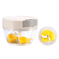 Smile Mom Mini Handmatige Plastic Keuken Voedselverwerker Model A399 Ecologisch LFGB Gecertificeerd Eenvoudige Bediening Fruit Groente