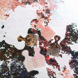 QianJin Logo personnalisé acétate peigne à dents larges outil de coiffure pour hommes femmes cheveux ondulés et <span class=keywords><strong>afro</strong></span> à la mode - Product Image 2