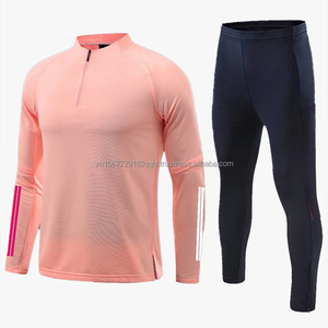 Traje de Entrenamiento de Fútbol con Cierre de Media Cremallera, Manga Larga, Transpirable, Estampado, para Otoño e Invierno, para Hombres y Niños, de Secado Rápido, para Correr y Hacer Ejercicio al Aire Libre - Product Image 4