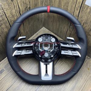 Volante de Fibra de Carbono y Alcántara con Perilla OLED para Mercedes Benz <span class=keywords><strong>AMG</strong></span> G63 W212 W222 W213 W205 W211 W204 CLA CLS <span class=keywords><strong>SL500</strong></span> - Product Image 2