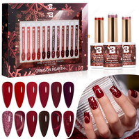 BOZLIN Série Rouge – Kit de vernis à ongles gel UV haute pigmentation, sans HEMA, TPO, TMPTA – Collection de vernis gel couleur en gros, OEM