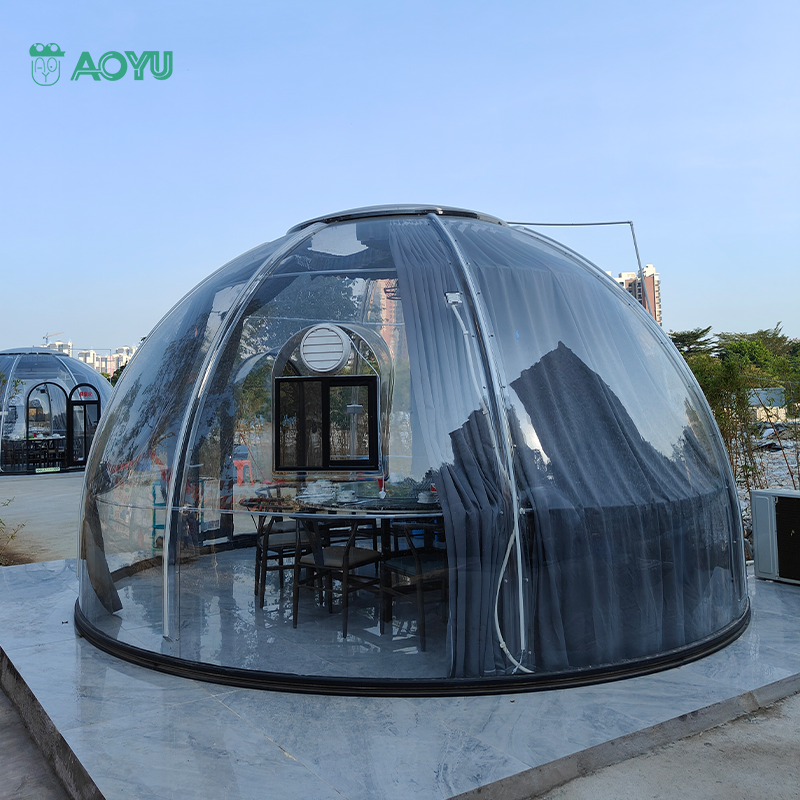 AOYU Роскошная прозрачная Изолированная купольная палатка, дышащая пузырьковая Ночная камера, сверхмощные крошечные гостиничные курорты, торговые выставки
