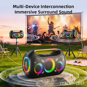 <span class=keywords><strong>Enceinte</strong></span> portable ZEALOT ZE51 250W, <span class=keywords><strong>batterie</strong></span> 48000mAh, lumières RGB avec contrôle par application, réglage de l'égaliseur, OTG, charge rapide et TWS pour les fêtes - Product Image 6