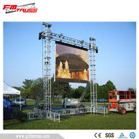 Sistema de Truss de Aluminio para Postes de Portería, Truss Cuadrado con Conector de Espiga para Pantalla Line Array con Base y Bloques, Carga de 500-1000 kg