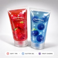 Jouet anti-stress TPR en forme de dentifrice, breloque fruitée, gel souple à paillettes, jouet de décompression à presser, cadeau de bureau