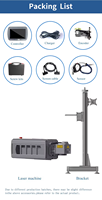 Machine de marquage de fibre laser Co2 en ligne Imprimante de codage par lots de date d'expiration de bouteille Machine d'impression laser industrielle